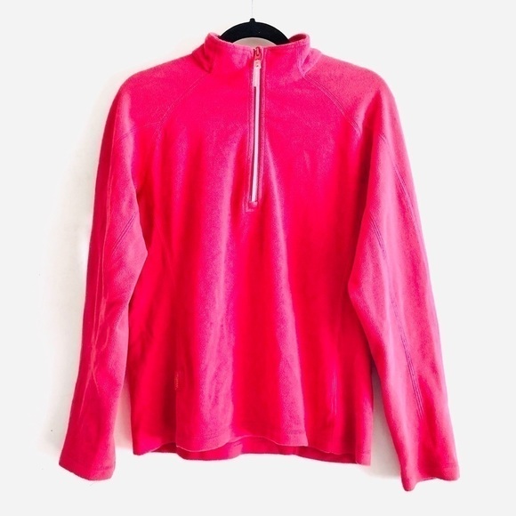Sunice Weather Jacket Pullover L Fleece Half-Zip Warm Cozy Fuzzy Deep Coral - Picture 3 of 9